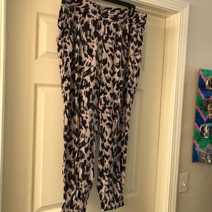 Loft Leopard Joggers size Medium